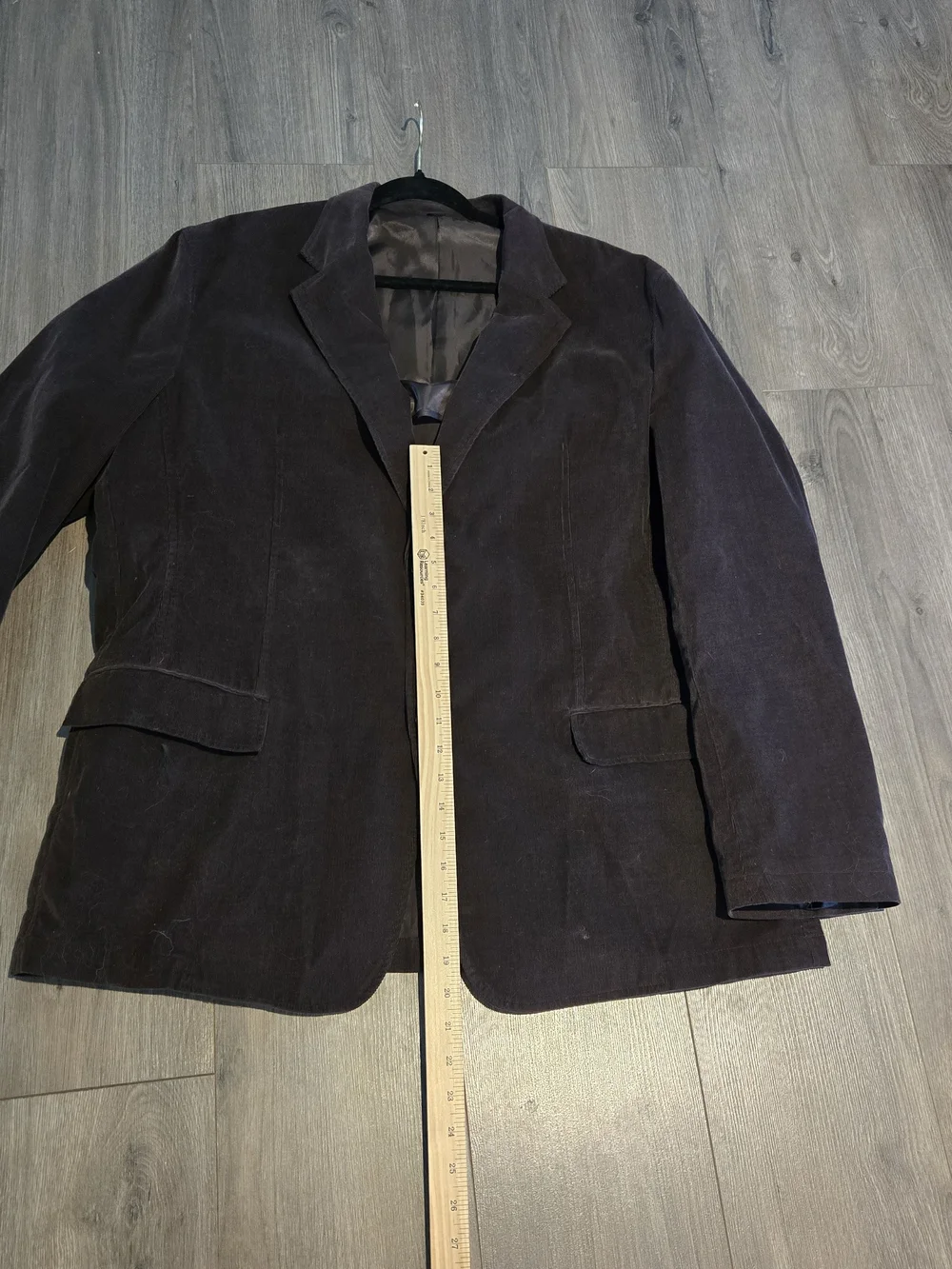 Alfani Men’s XXL Brown Velvet Sport Coat Blazer Jacket Button Up